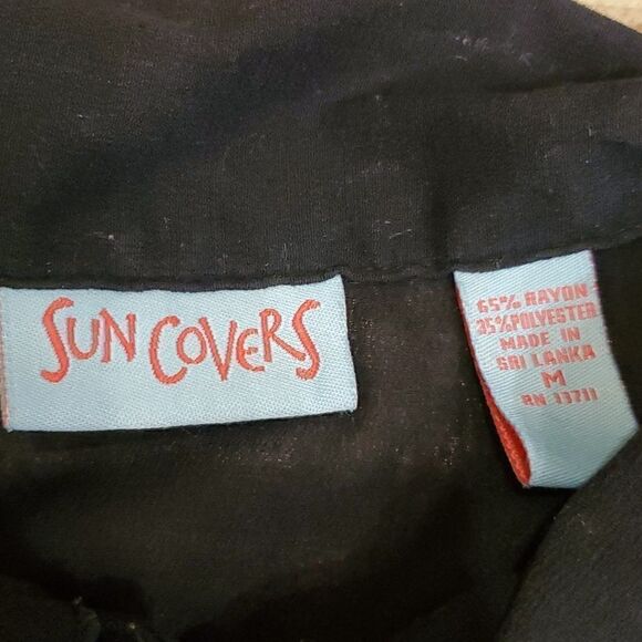 SunCovers black button front swim cover - Picture 4 of 8